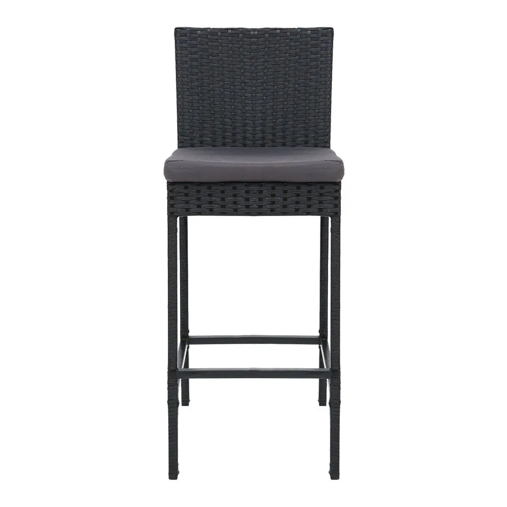 2-Piece Outdoor Bar Stools Dining Chair Bar Stools Rattan Furniture