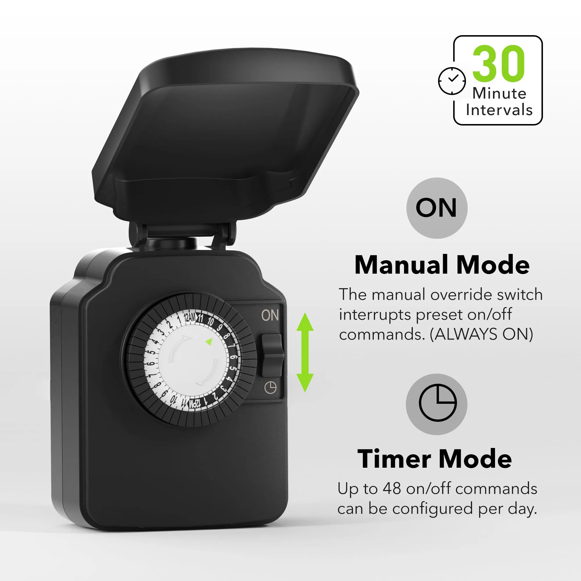 24 Hour Mechanical Outdoor Light Timer 3-Prong BN-LINK