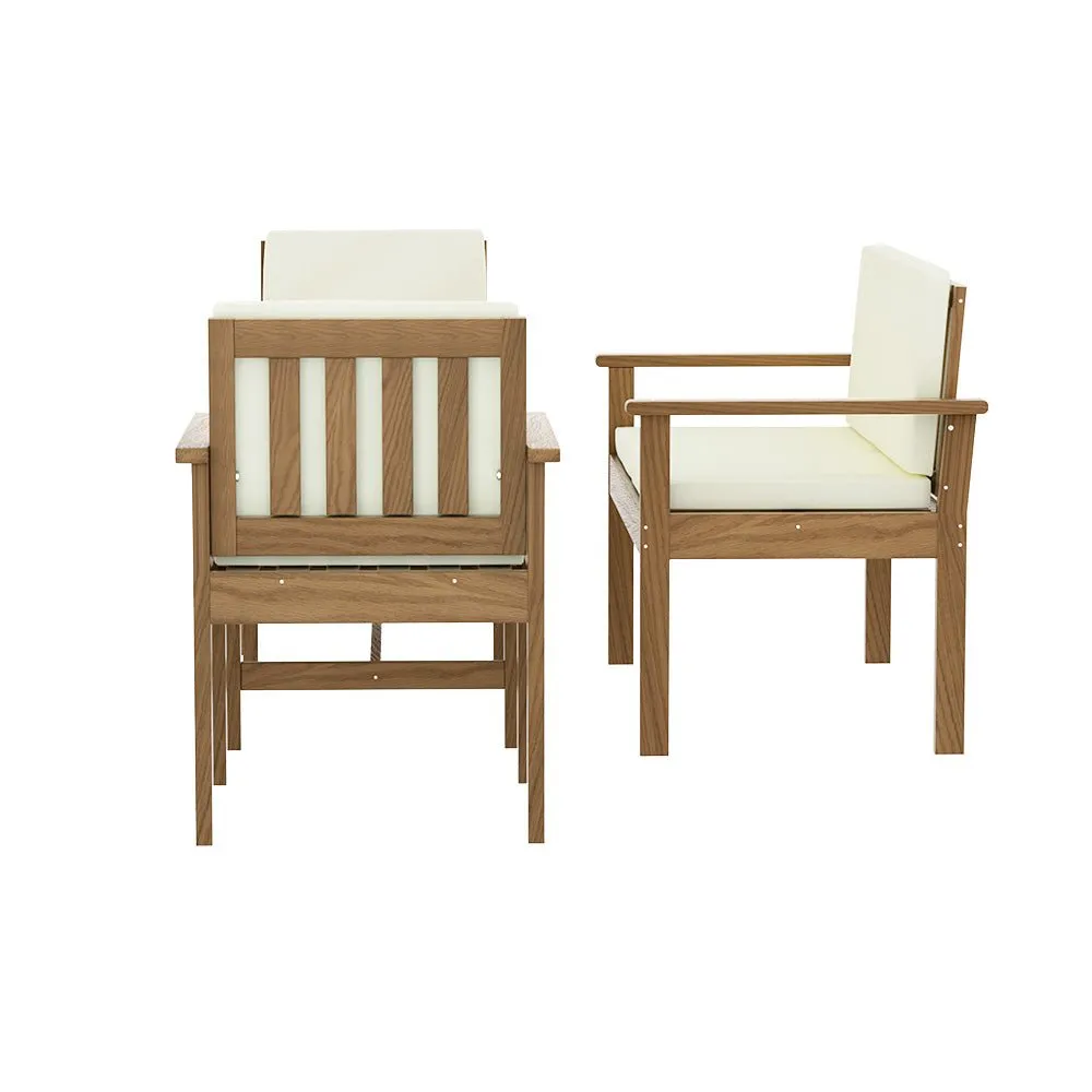 4 Seater Acacia Wood Lounge Setting