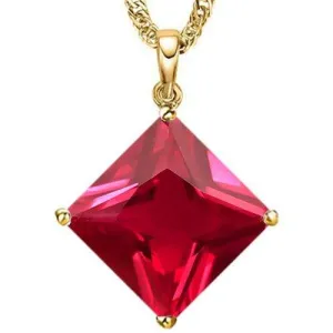 5.62 CT RUSSIAN RUBY (VS) 10KT SOLID GOLD PENDANT