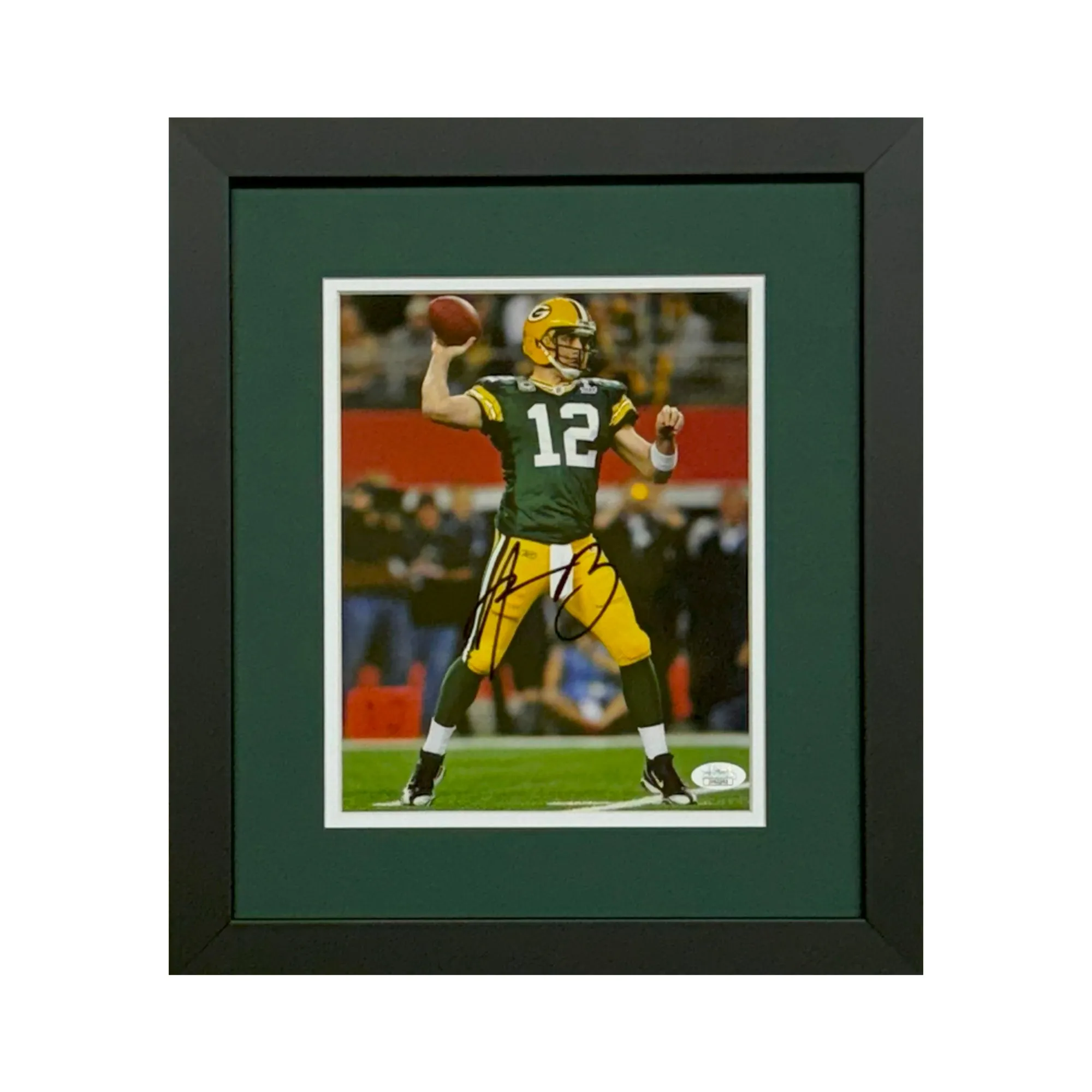 Aaron Rodgers Signed Greenbay Packers Framed 8x10 Photo