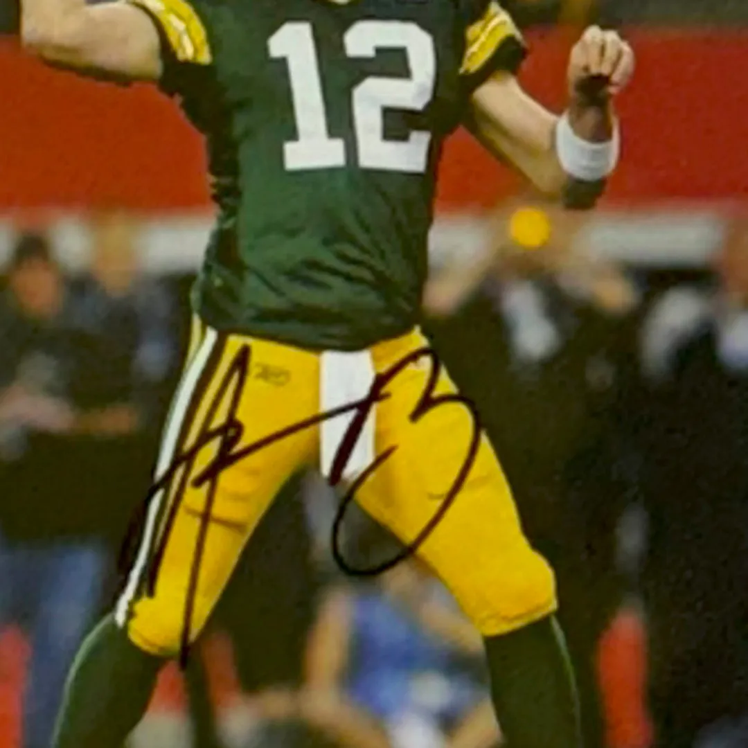 Aaron Rodgers Signed Greenbay Packers Framed 8x10 Photo