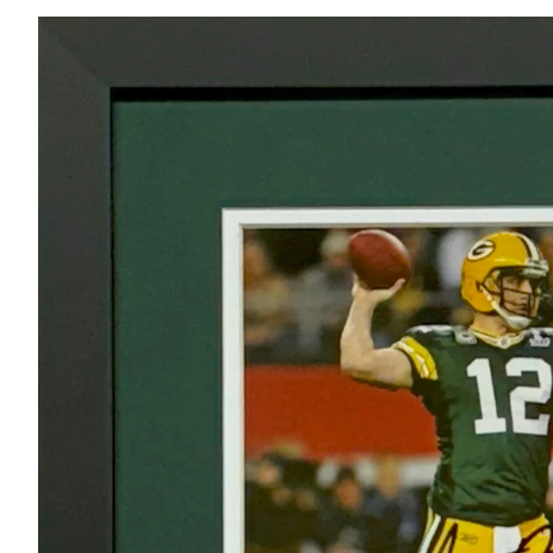 Aaron Rodgers Signed Greenbay Packers Framed 8x10 Photo