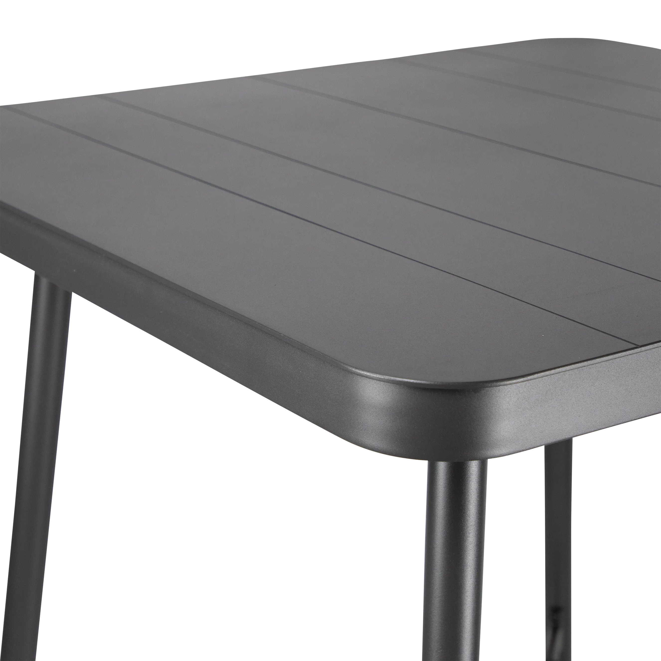 Amalfi Square Bar Table in Gunmetal Aluminium