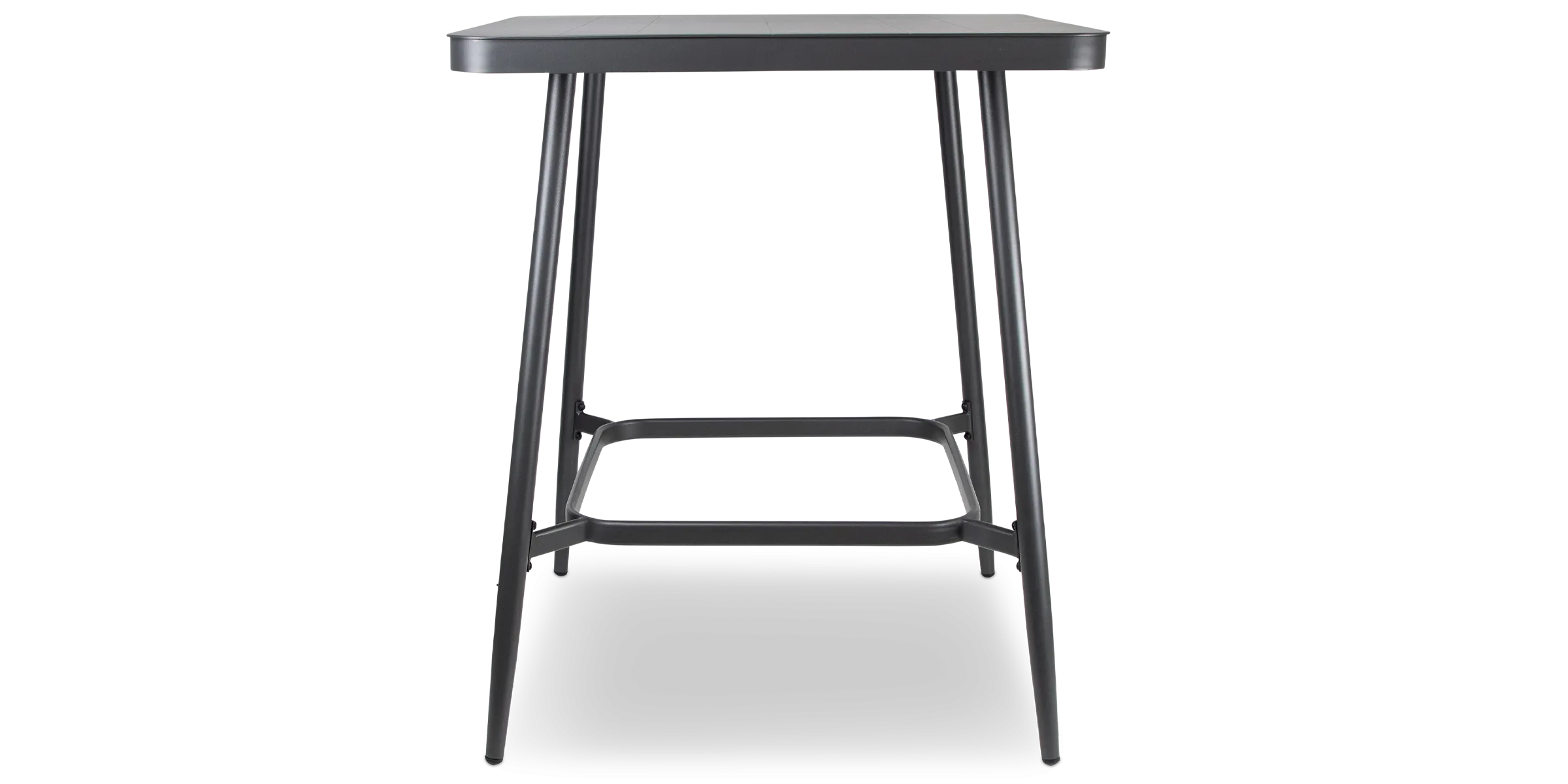 Amalfi Square Bar Table in Gunmetal Aluminium