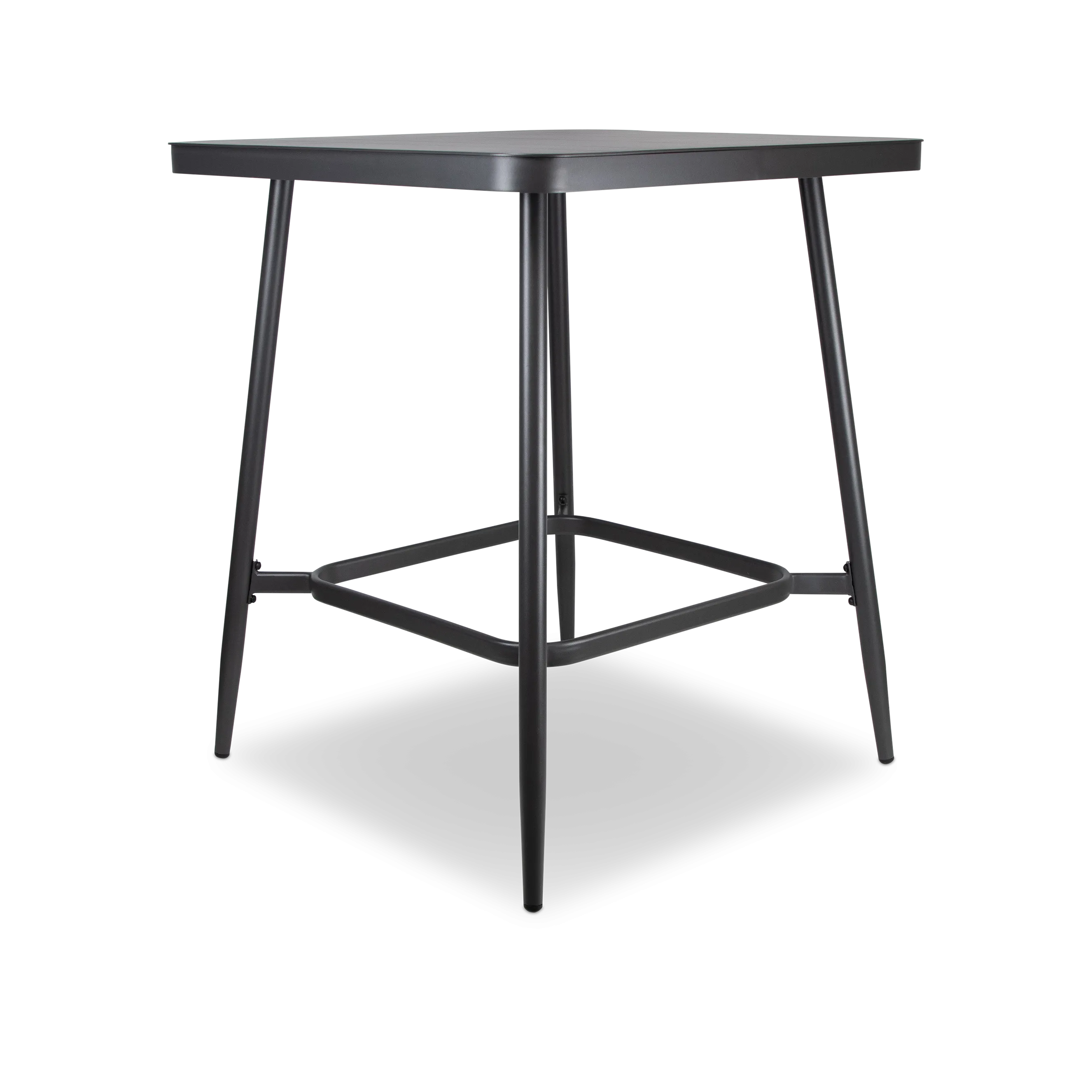 Amalfi Square Bar Table in Gunmetal Aluminium