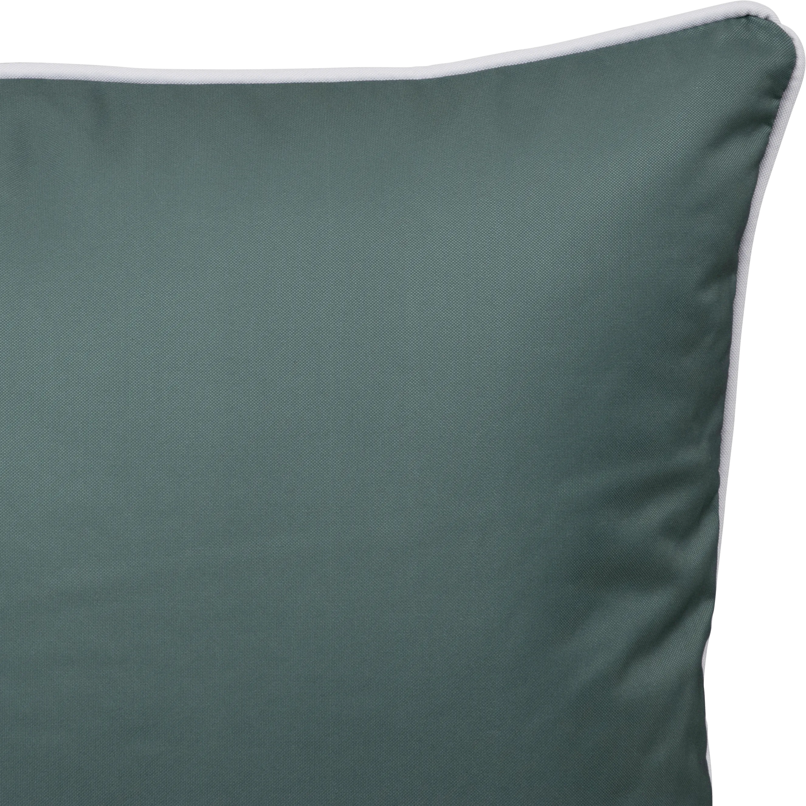 Bondi Forest Green - 45 x 45 cm Piped Outdoor Cushion