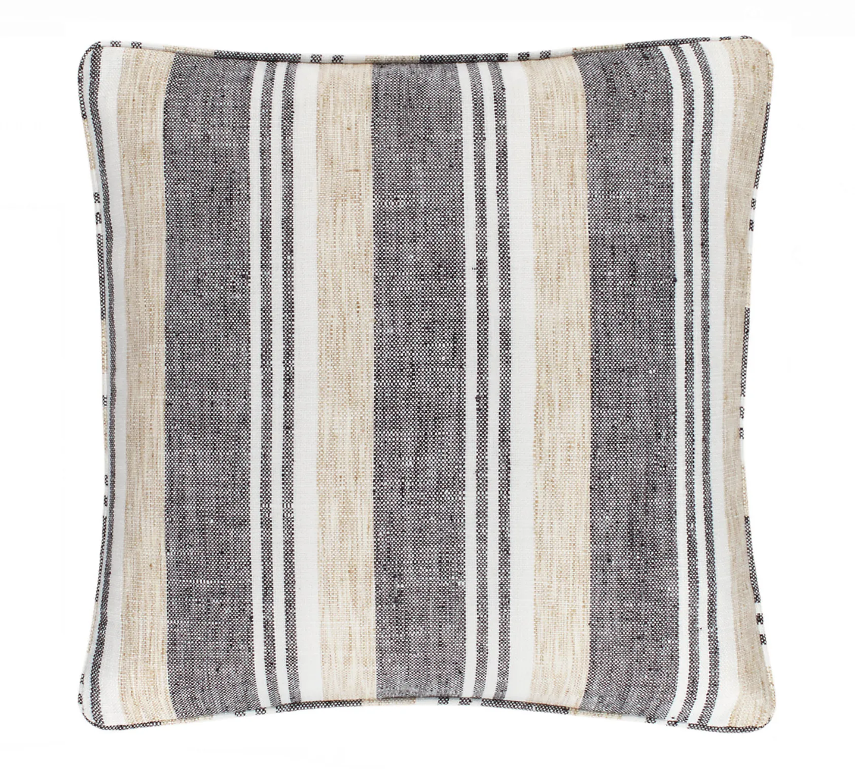 Chasm Stripe Black Indoor/Outdoor Pillow