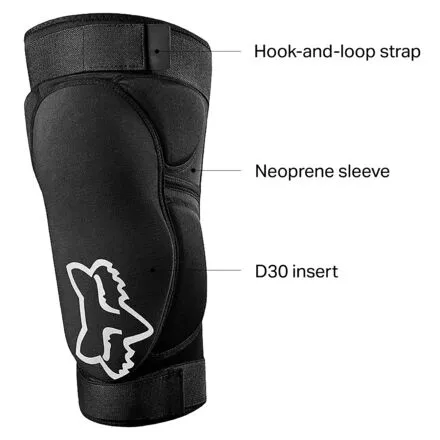 D3O Fox Racing Knee Pad Release, Black