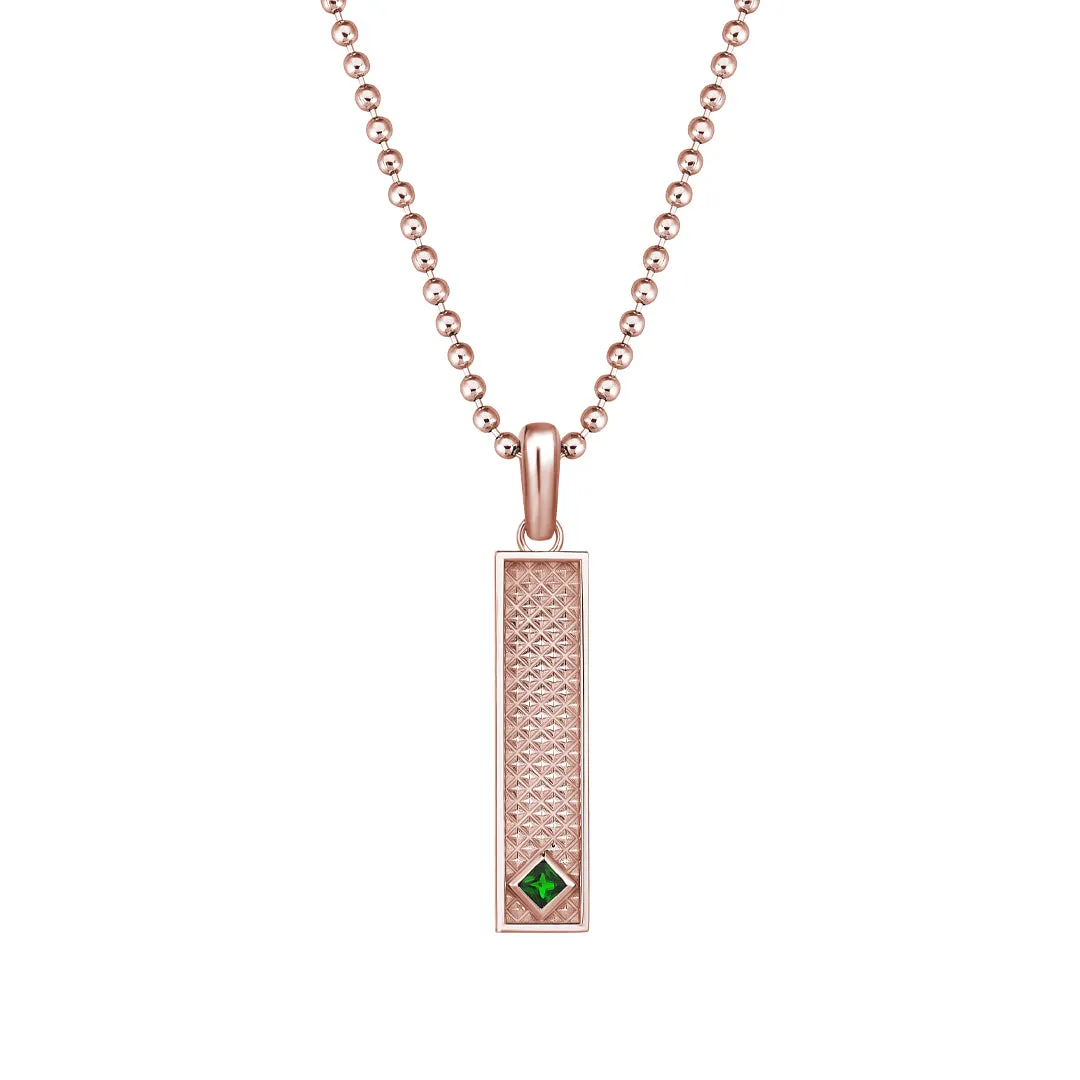 Diamond Minimal Pyramid Pendant in Gold