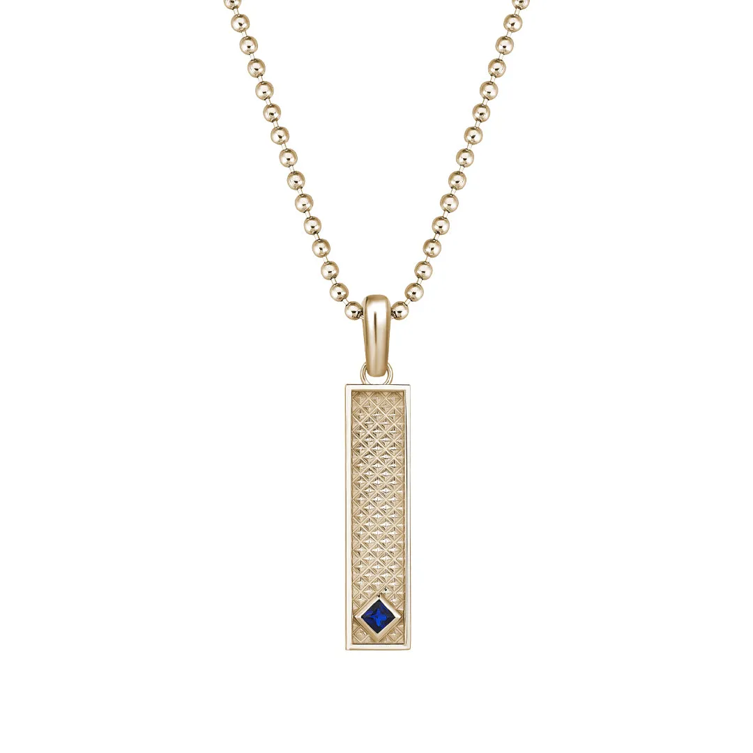 Diamond Minimal Pyramid Pendant in Gold
