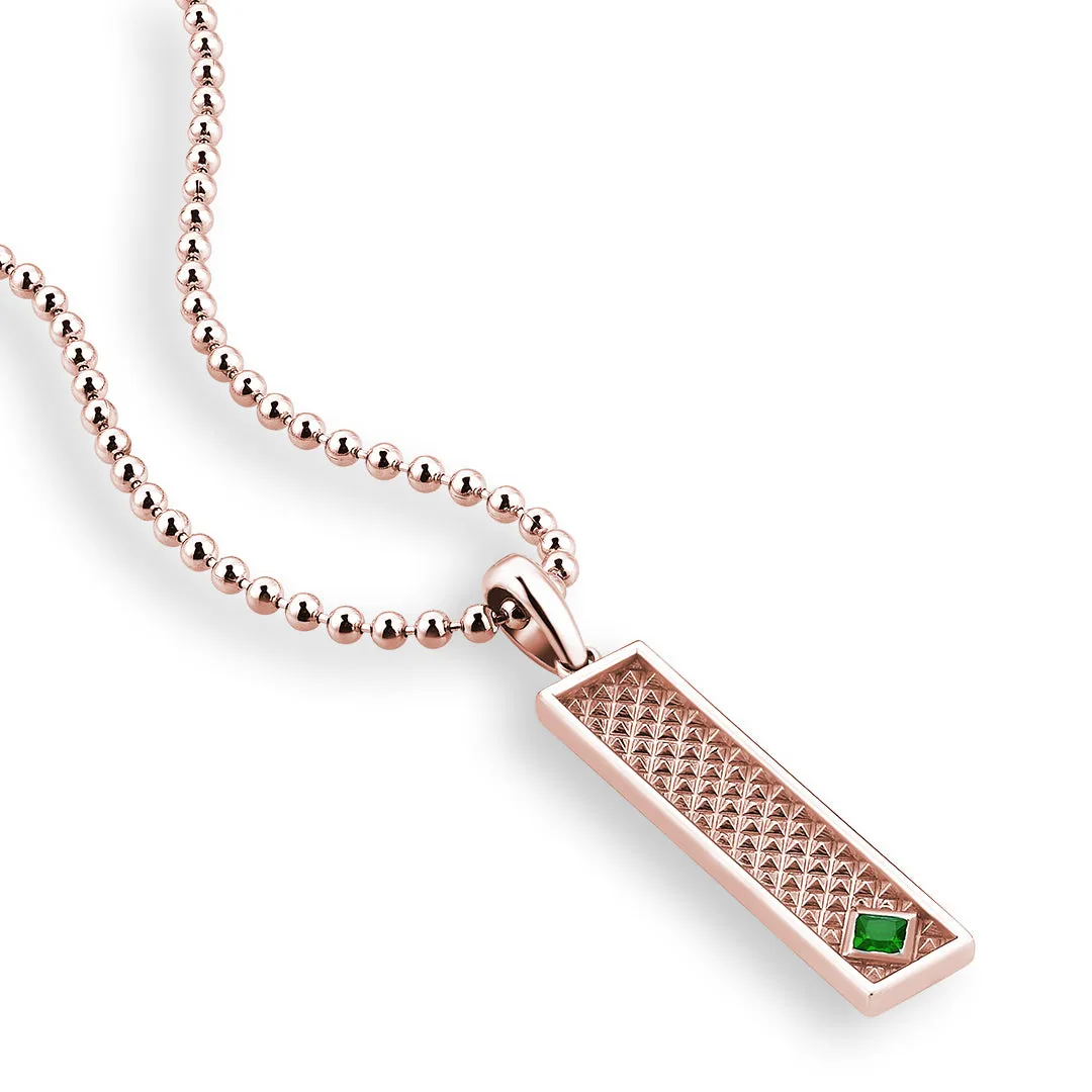 Diamond Minimal Pyramid Pendant in Gold