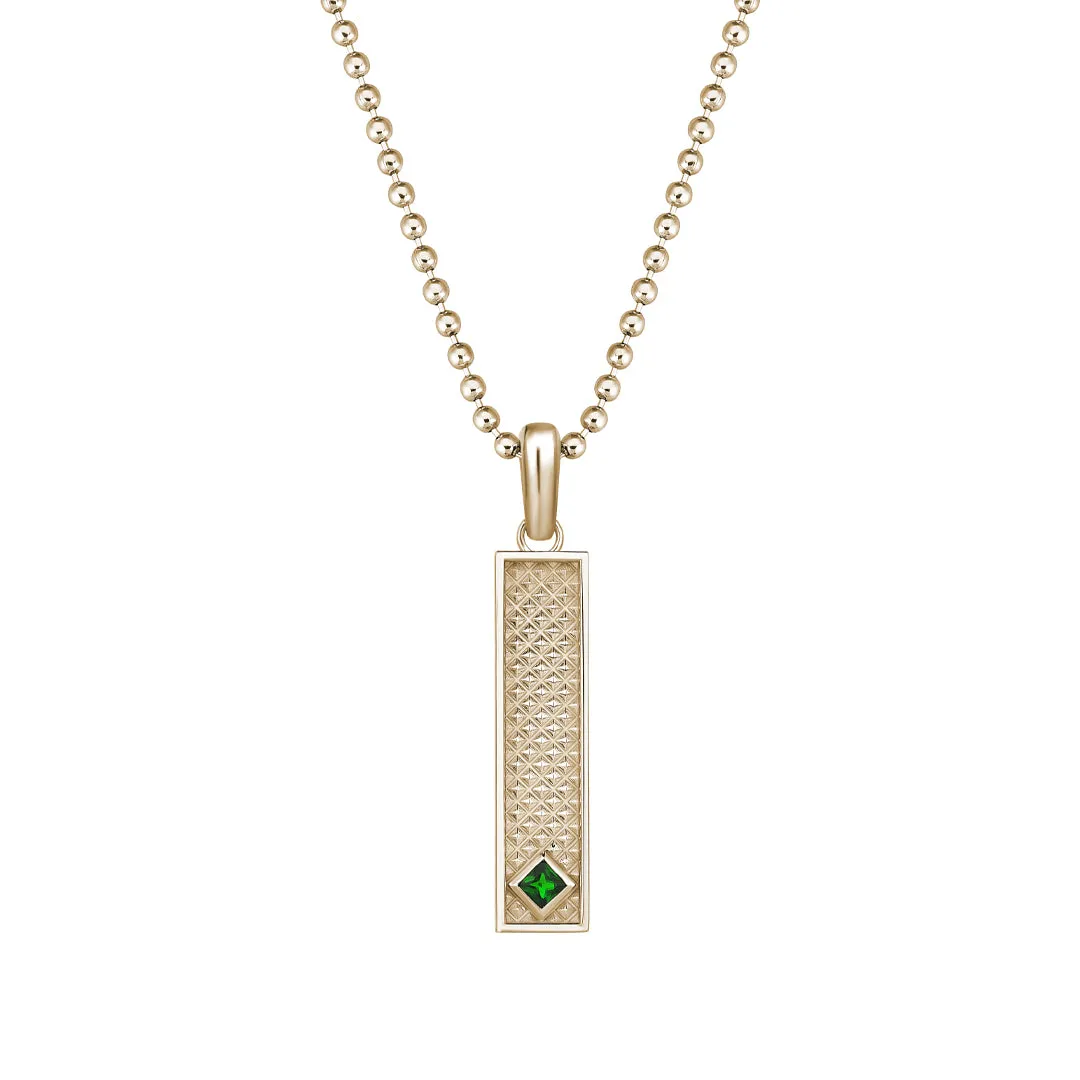 Diamond Minimal Pyramid Pendant in Gold