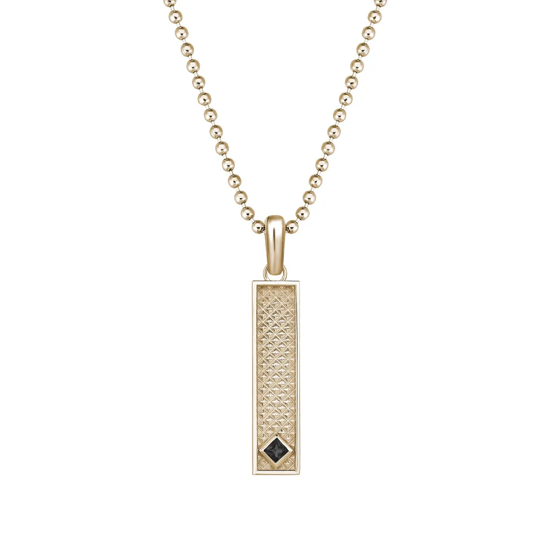 Diamond Minimal Pyramid Pendant in Gold