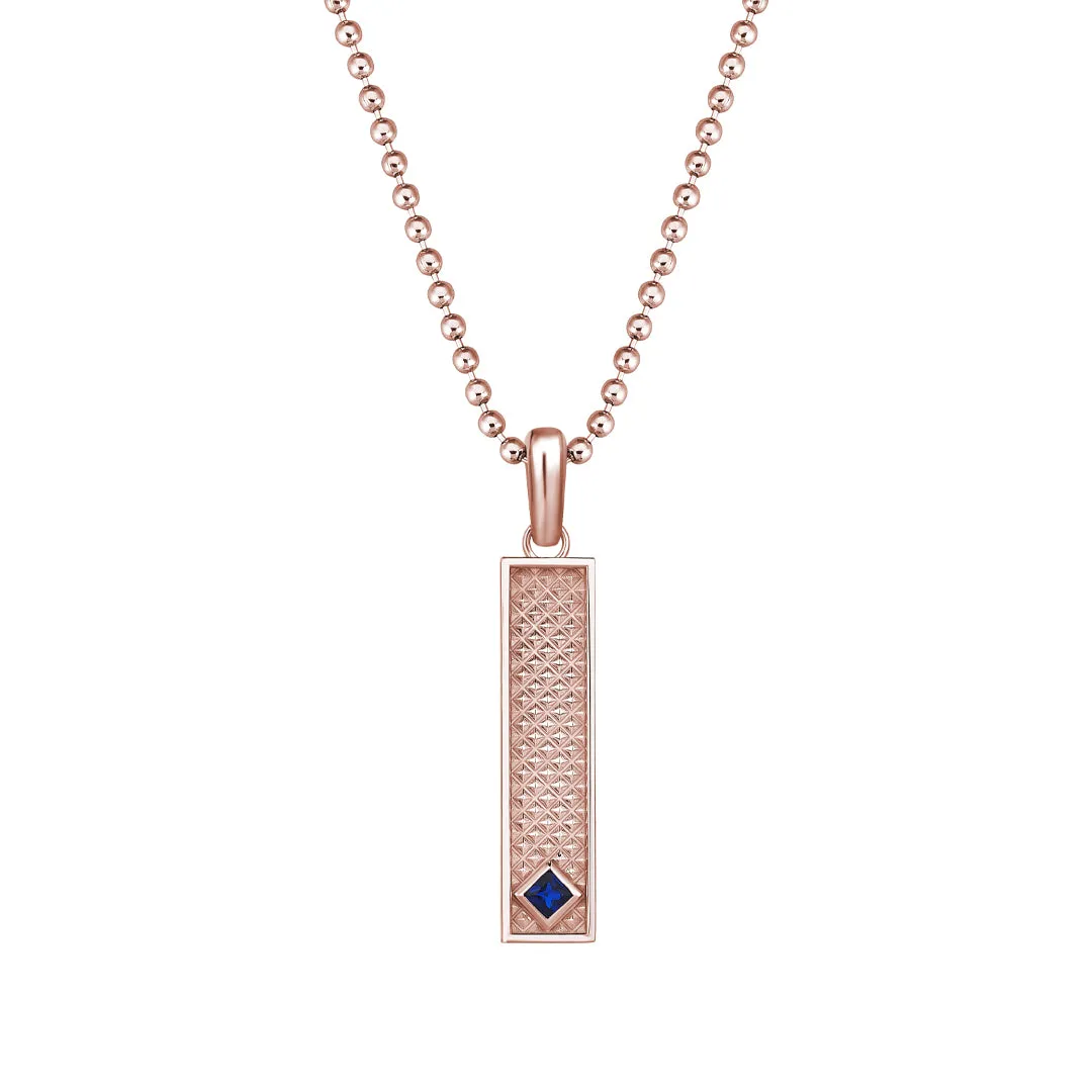 Diamond Minimal Pyramid Pendant in Gold