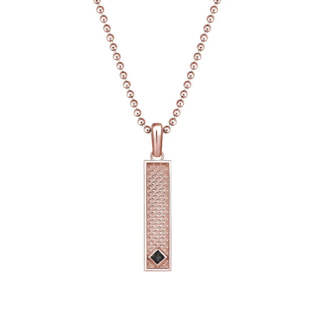 Diamond Minimal Pyramid Pendant in Gold