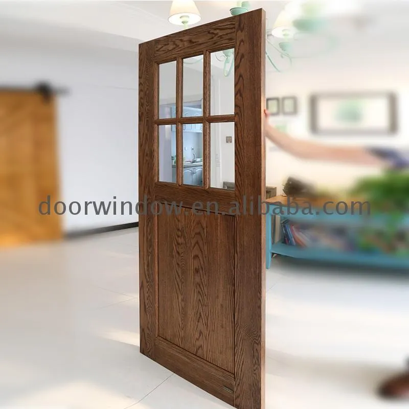 Doorwin 2021Factory made temporary barn door soundproof interior doors solid wood