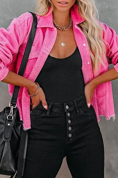Dunnmall Casual Vintage Solid Tassel Buckle Turndown Collar Outerwear(6 Colors)