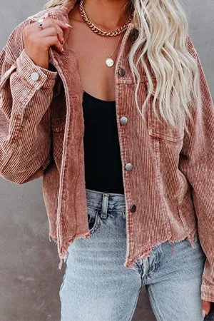 Dunnmall Casual Vintage Solid Tassel Buckle Turndown Collar Outerwear(6 Colors)