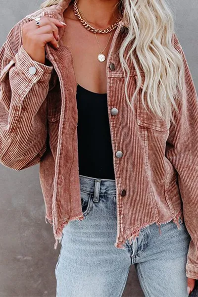 Dunnmall Casual Vintage Solid Tassel Buckle Turndown Collar Outerwear(6 Colors)