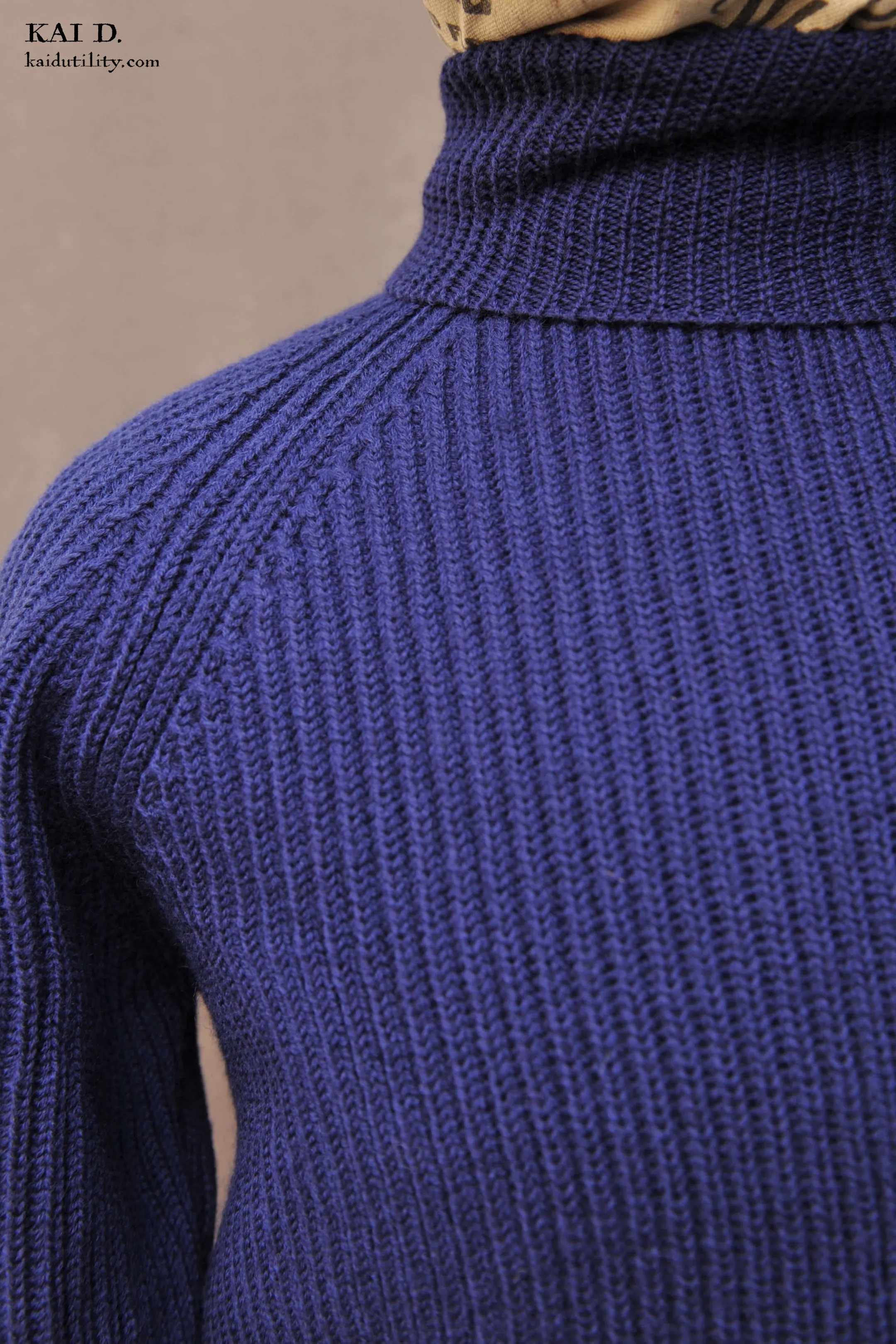 Heavy Knit Turtleneck - Royal Blue - S, M, L