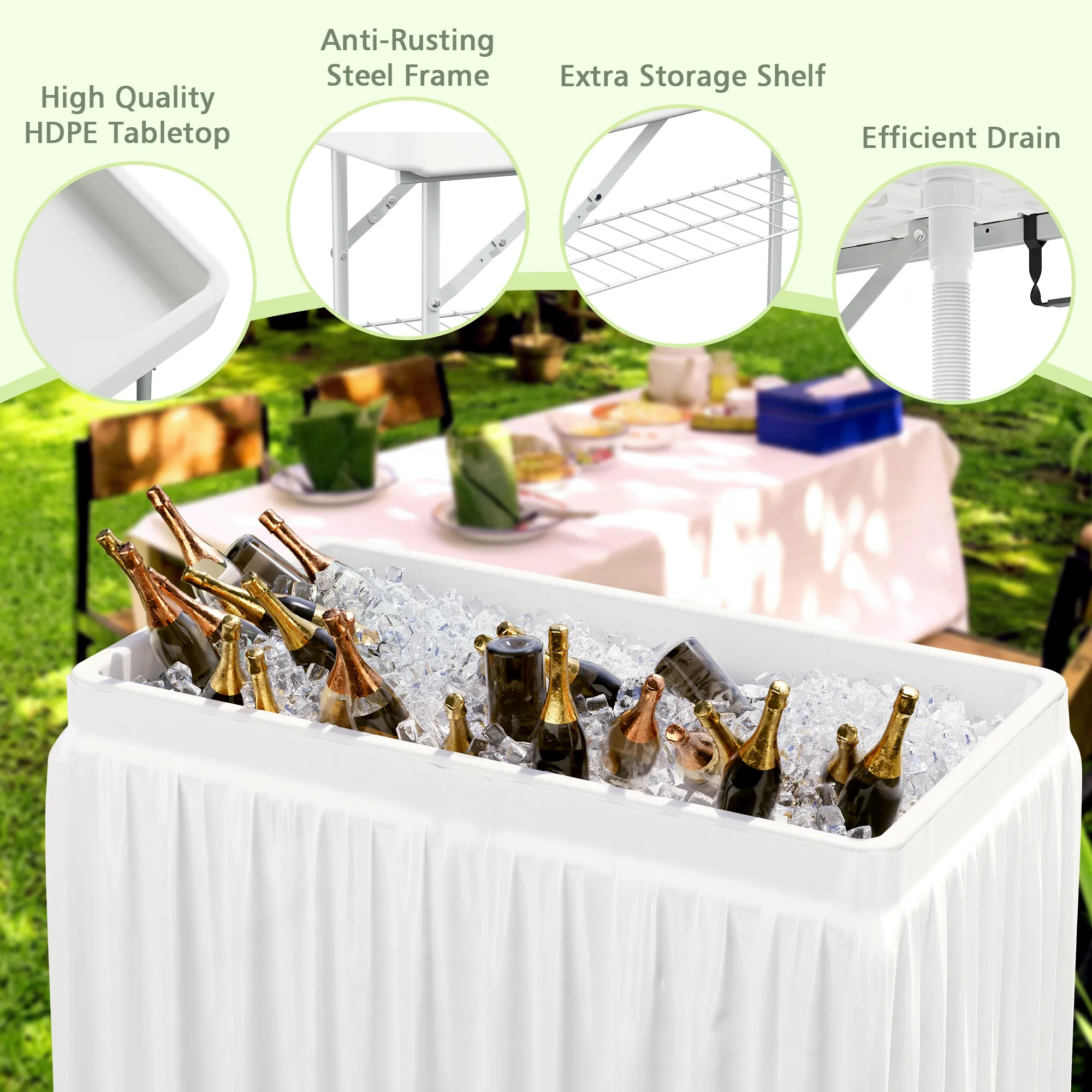 Ice Cooler Folding Table