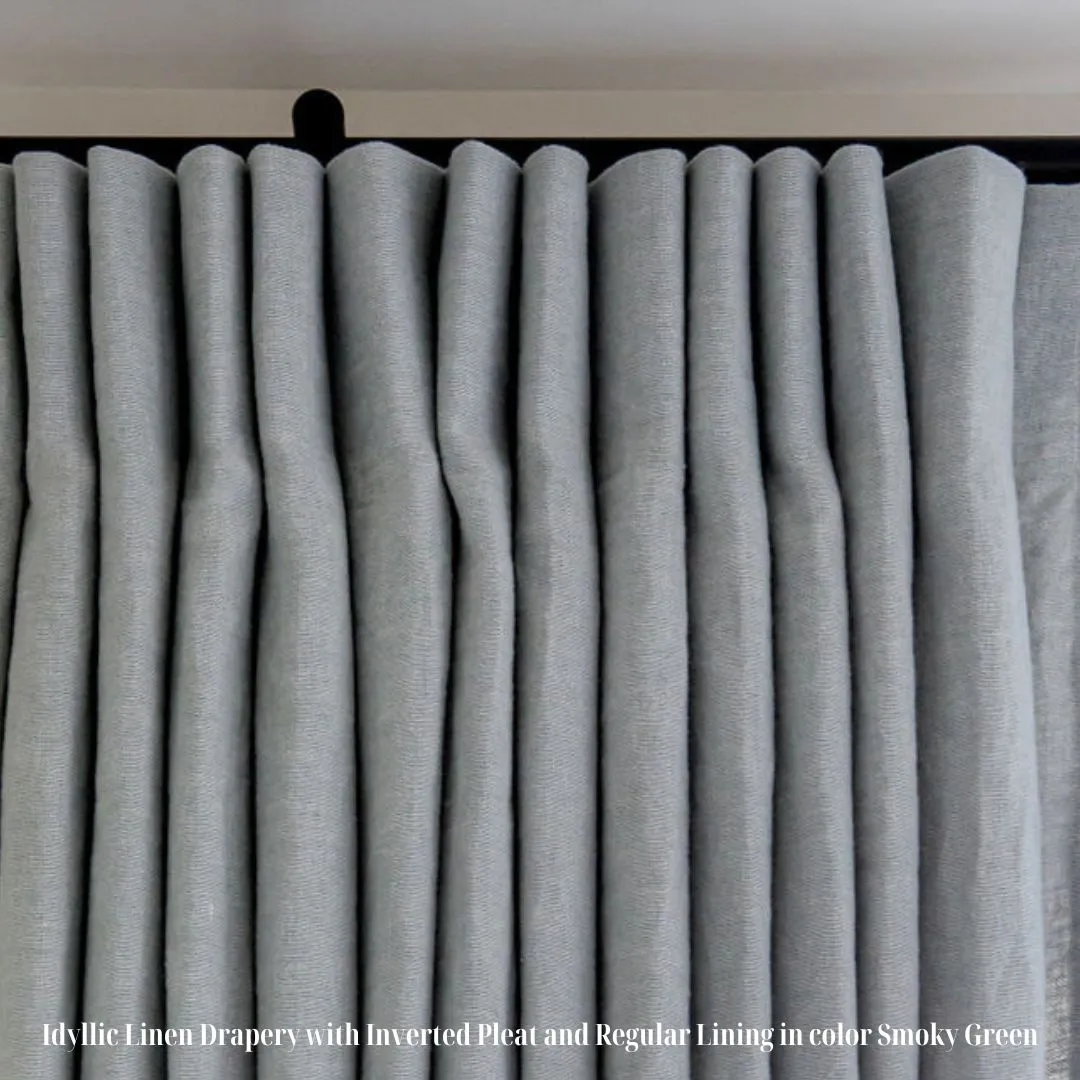 Idyllic Linen Cashmere Wrap, Inverted Pleat, BLACK OUT LINING