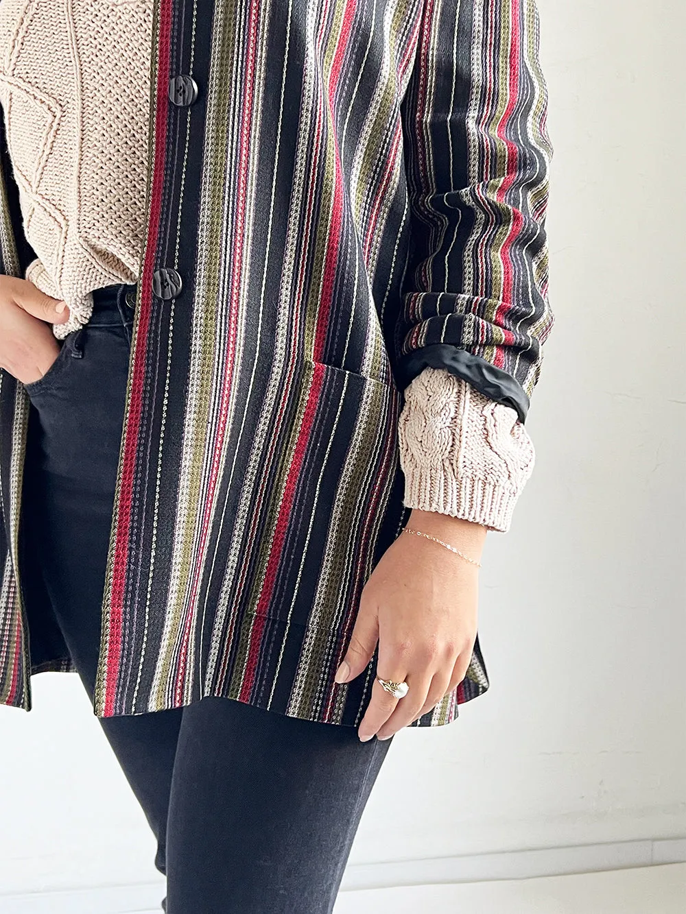 Lord & Taylor Striped Linen Jacket