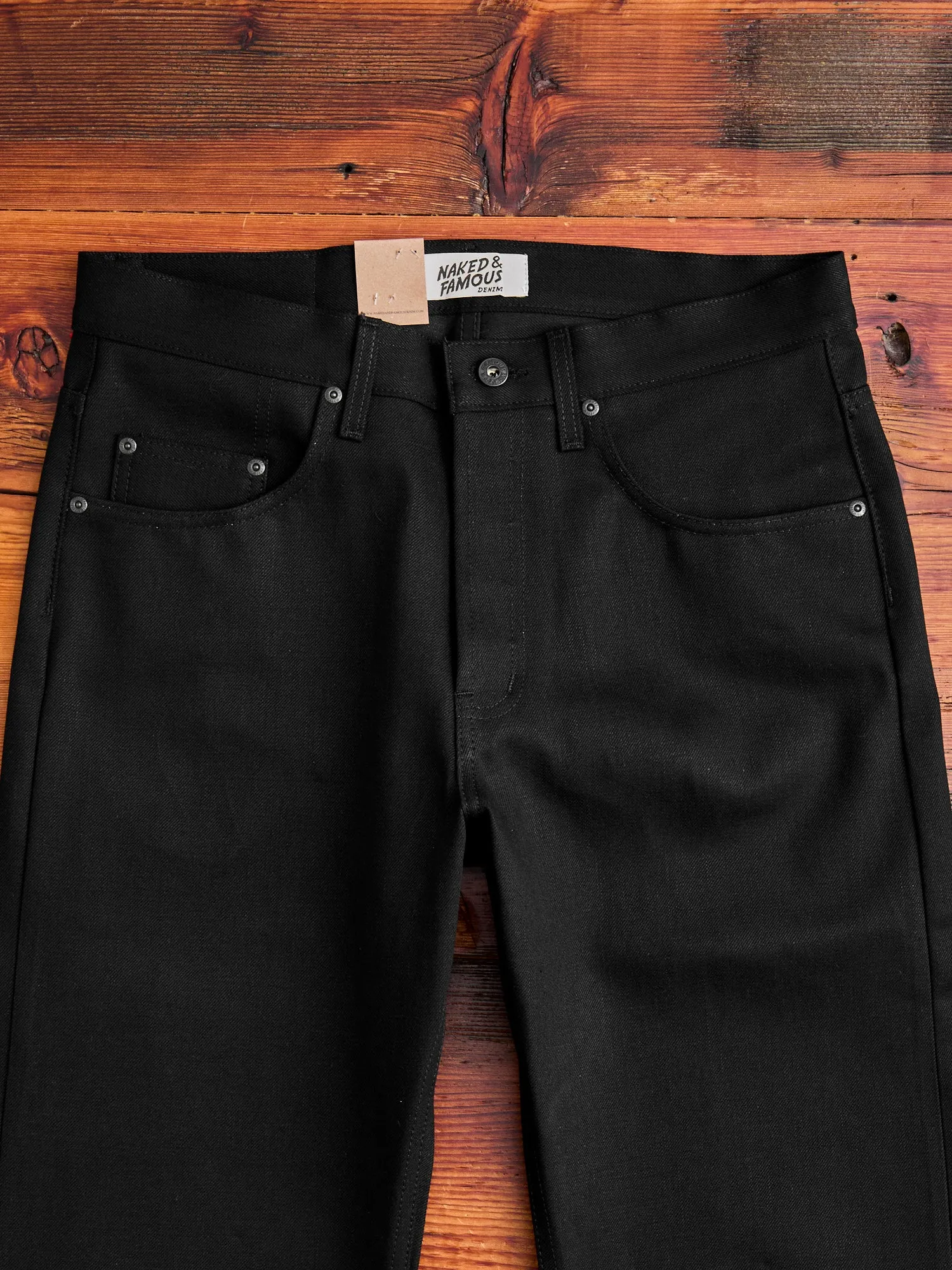 "Solid Black" 14oz Selvedge Denim - Easy Guy Fit