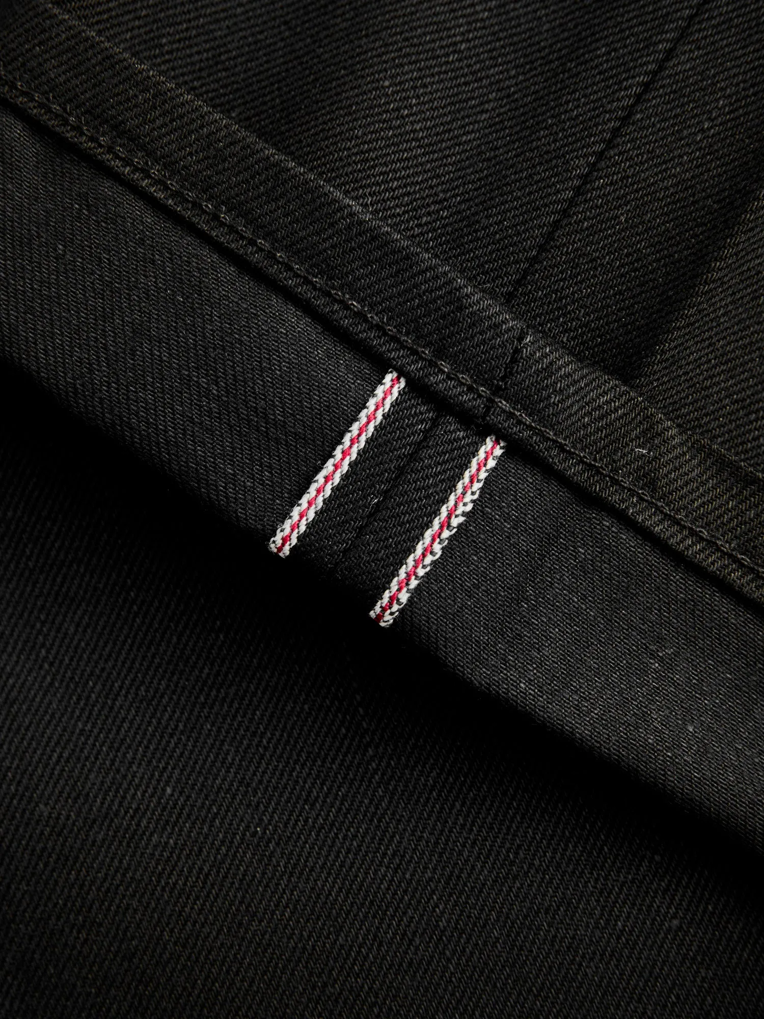"Solid Black" 14oz Selvedge Denim - Easy Guy Fit