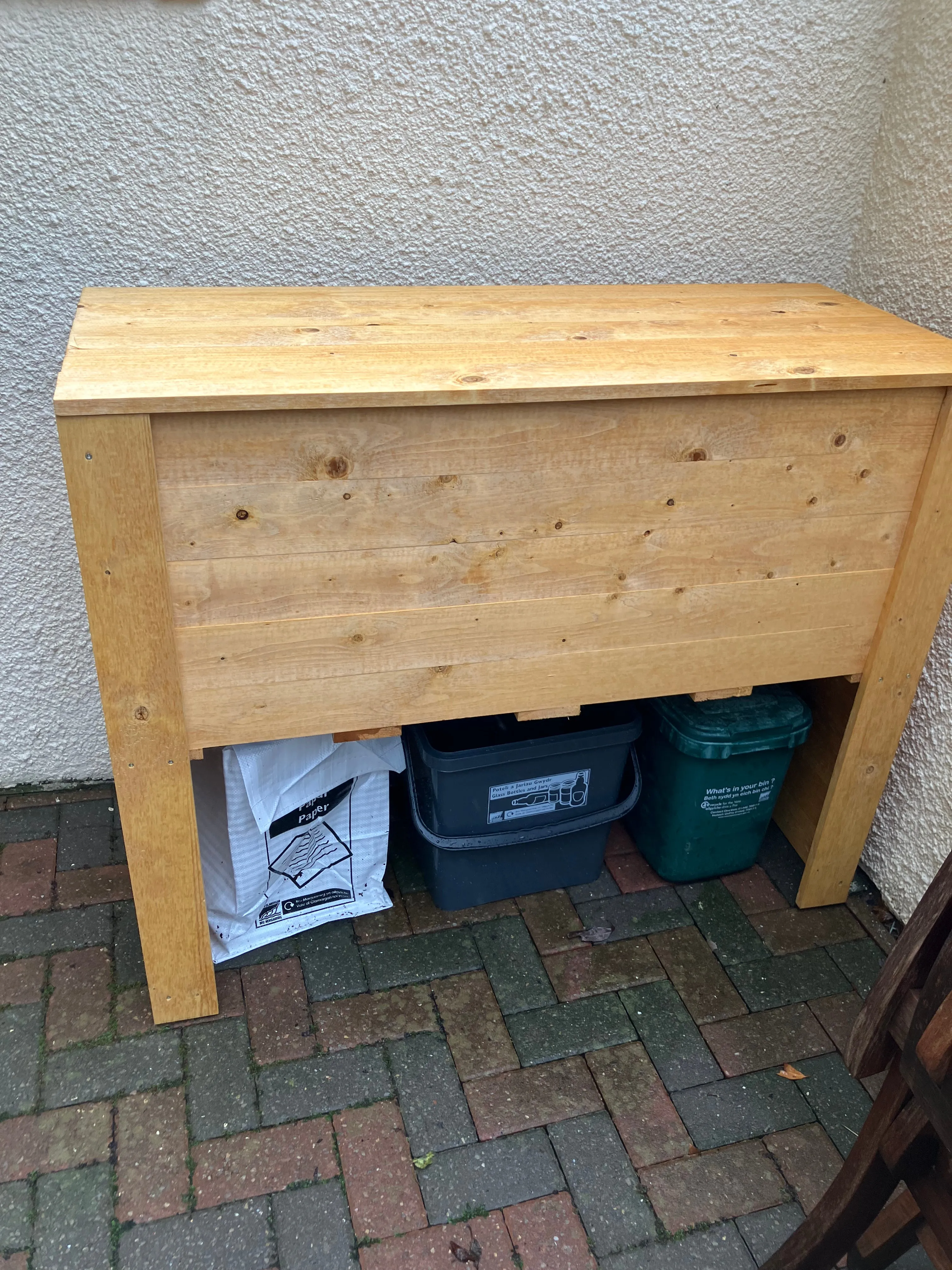 Solid Double Decker Recycling Storage Unit