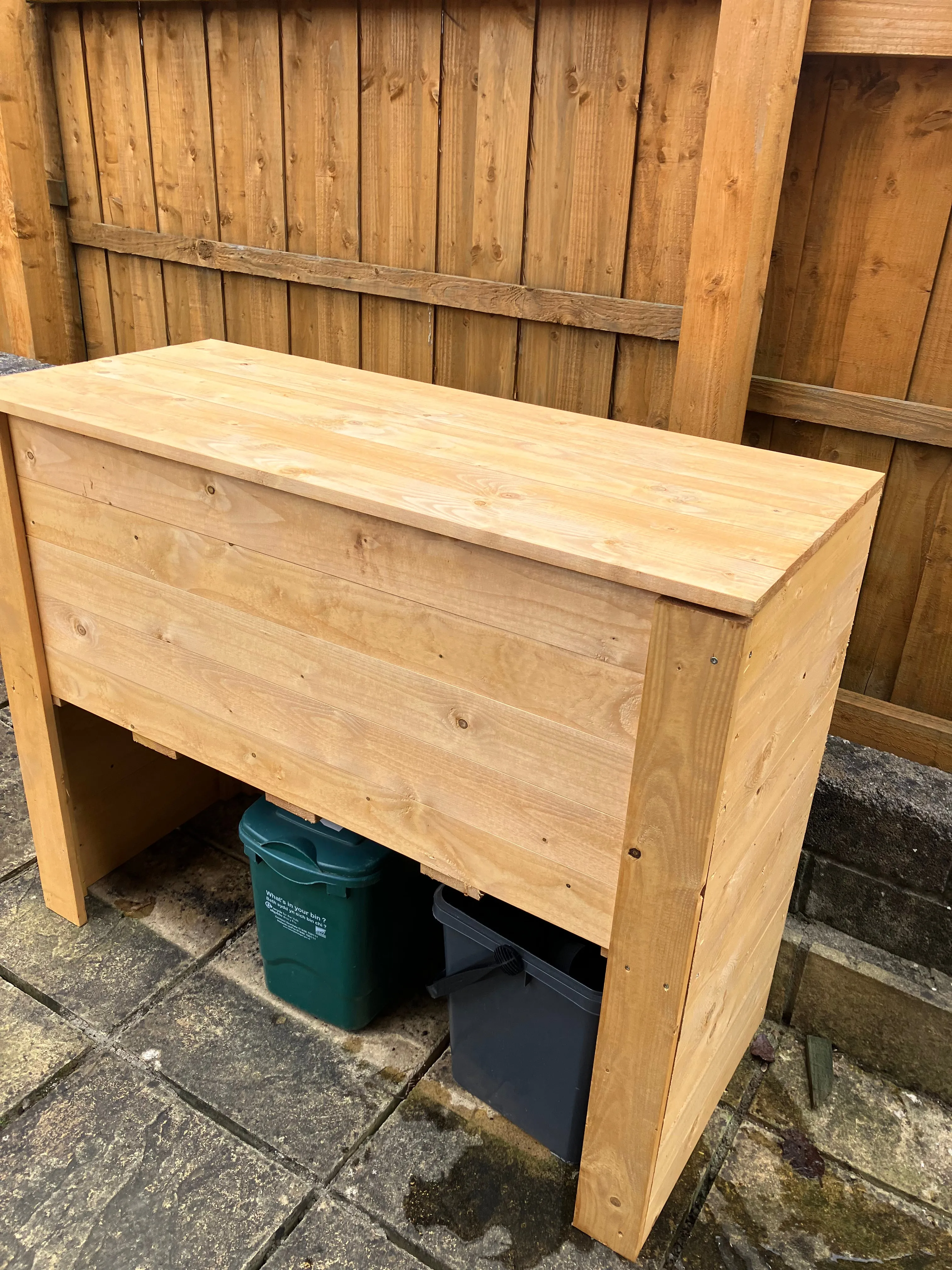 Solid Double Decker Recycling Storage Unit