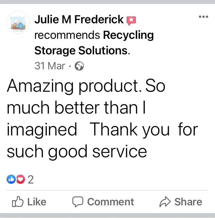 Solid Double Decker Recycling Storage Unit