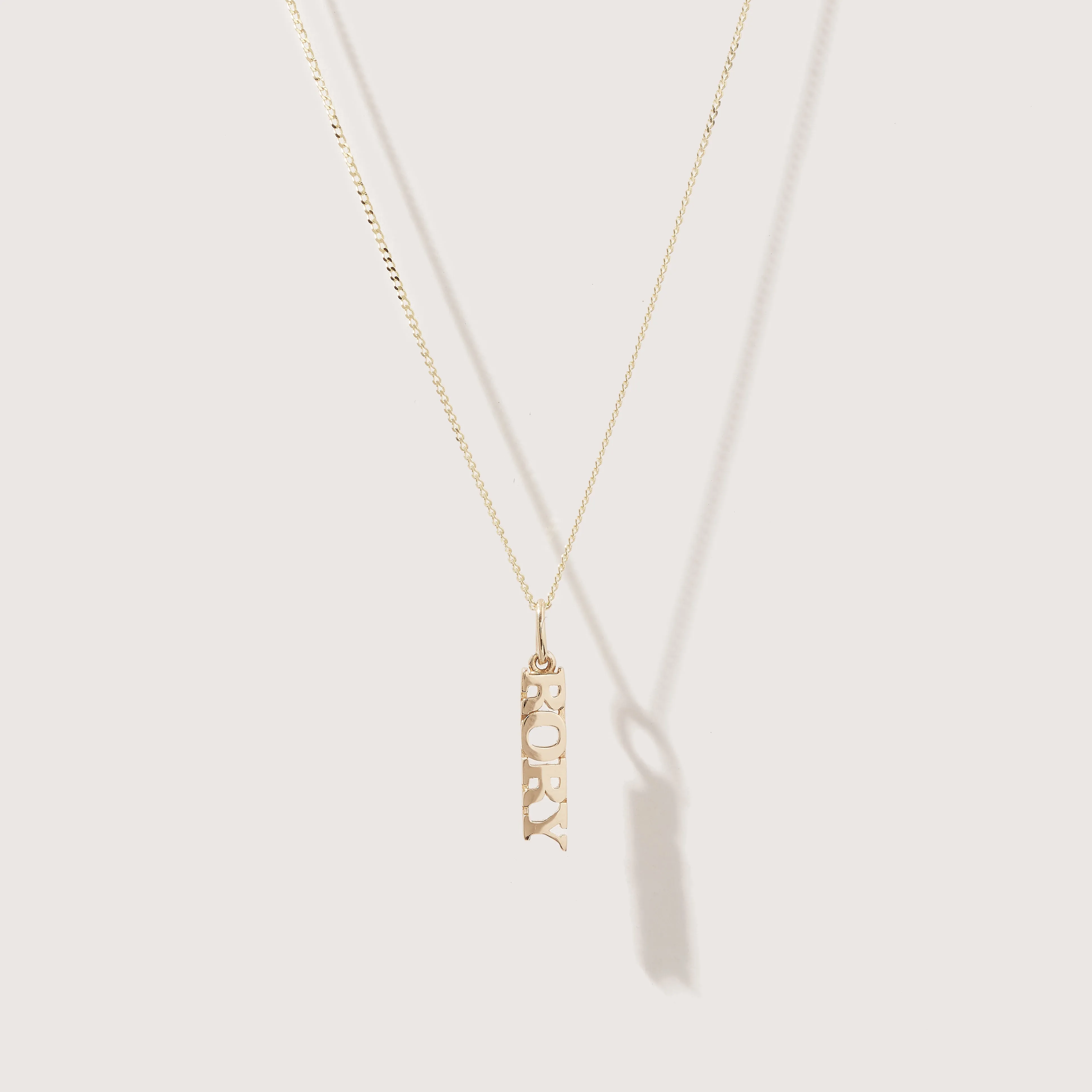 Solid Gold Name Pendant (Made To Order)