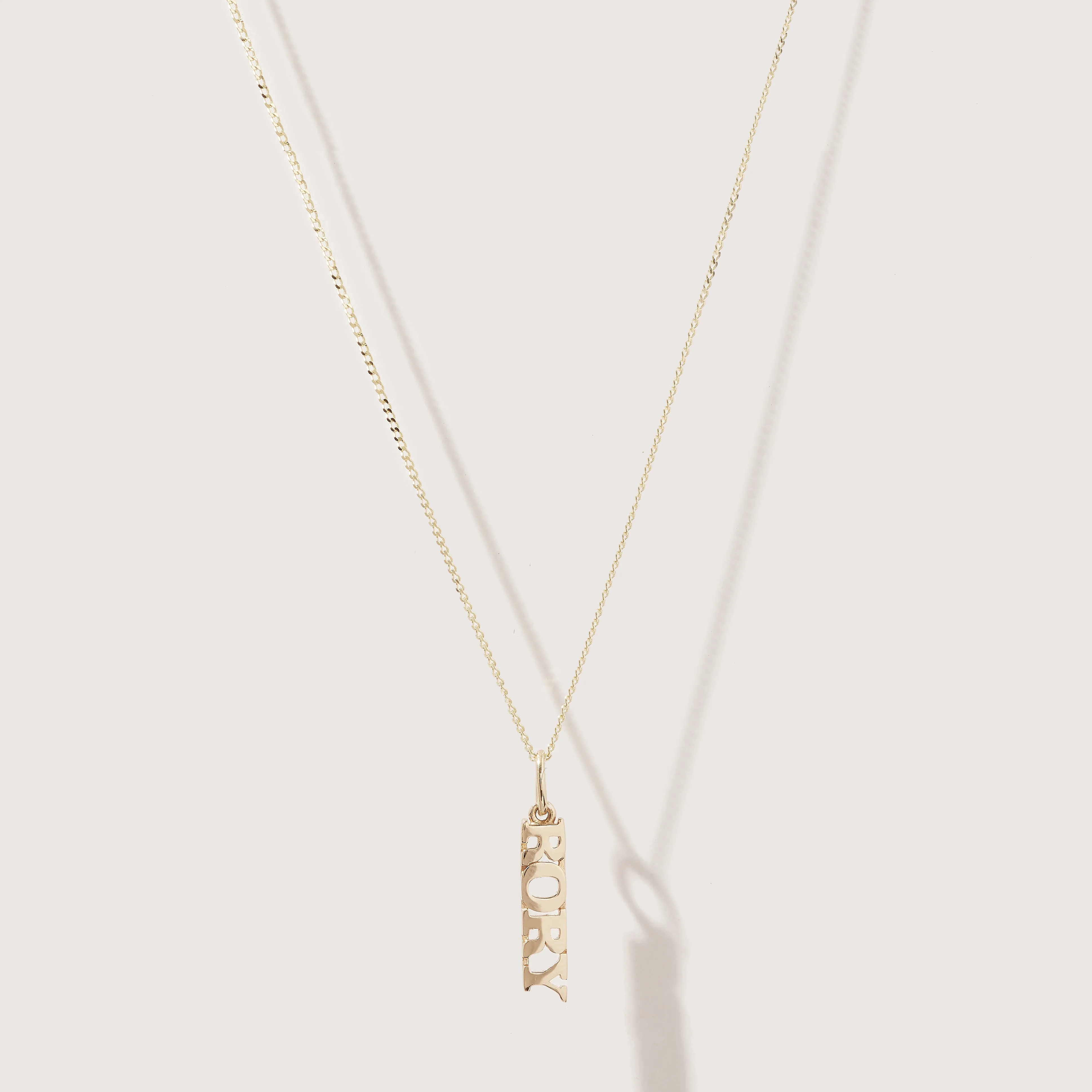 Solid Gold Name Pendant (Made To Order)