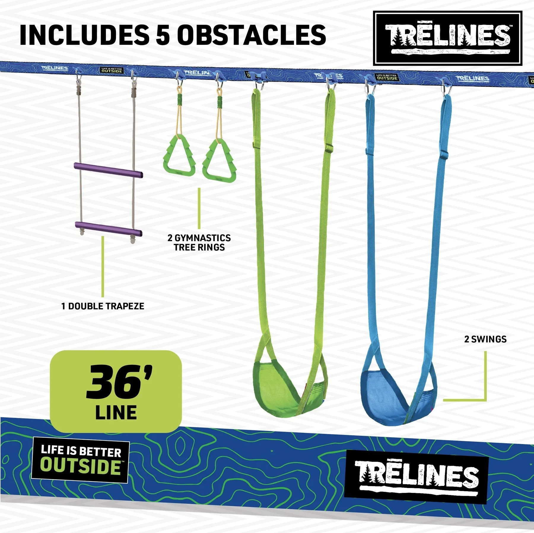 TRELINES Swingset Gymnastics 36ft.