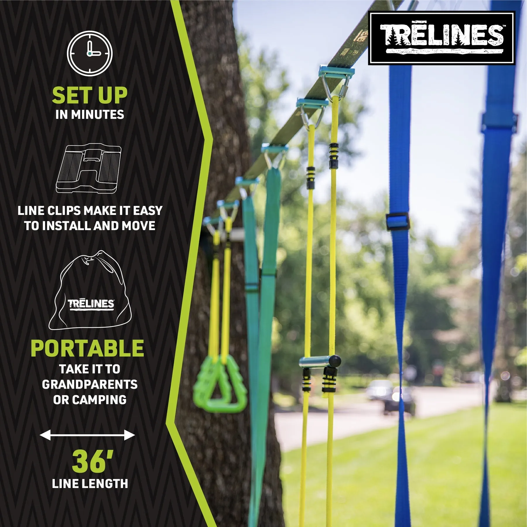 TRELINES Swingset Gymnastics 36ft.