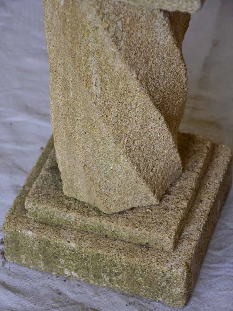 Two mid-century twisted column pedestals 27¼"