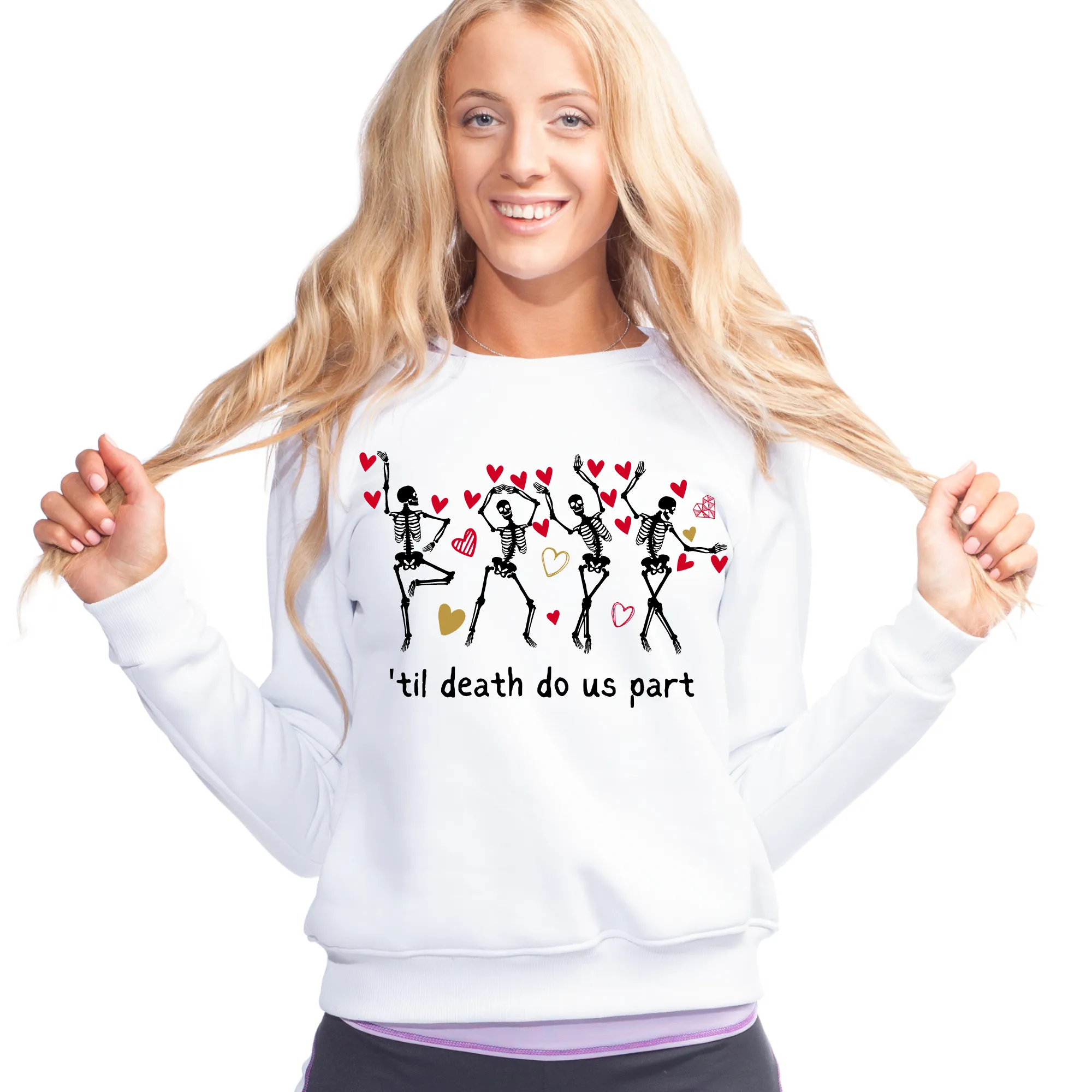 Valentine's Day Skeleton Ready to Press Sublimation Transfer