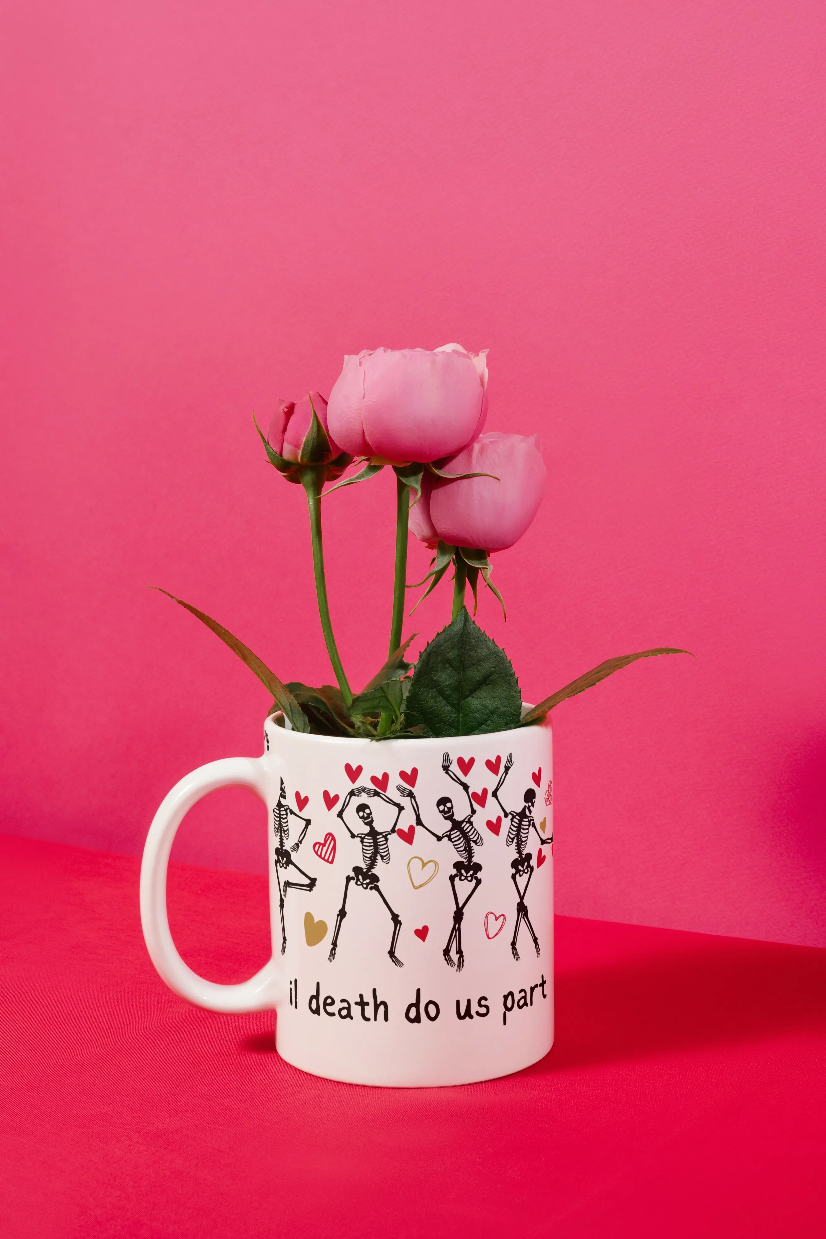 Valentine's Day Skeleton Ready to Press Sublimation Transfer