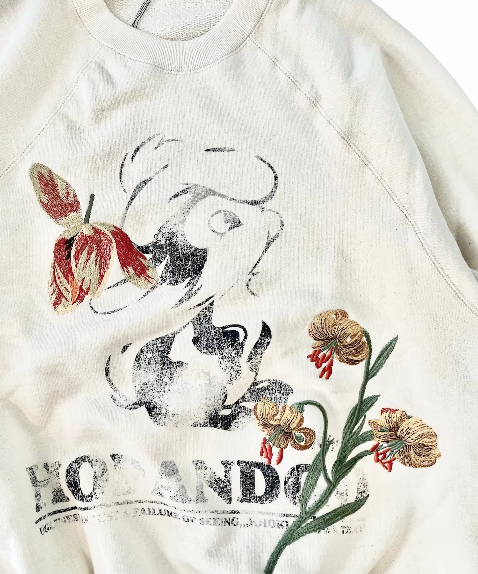 Vintage finished sweatshirt "OATMEAL"