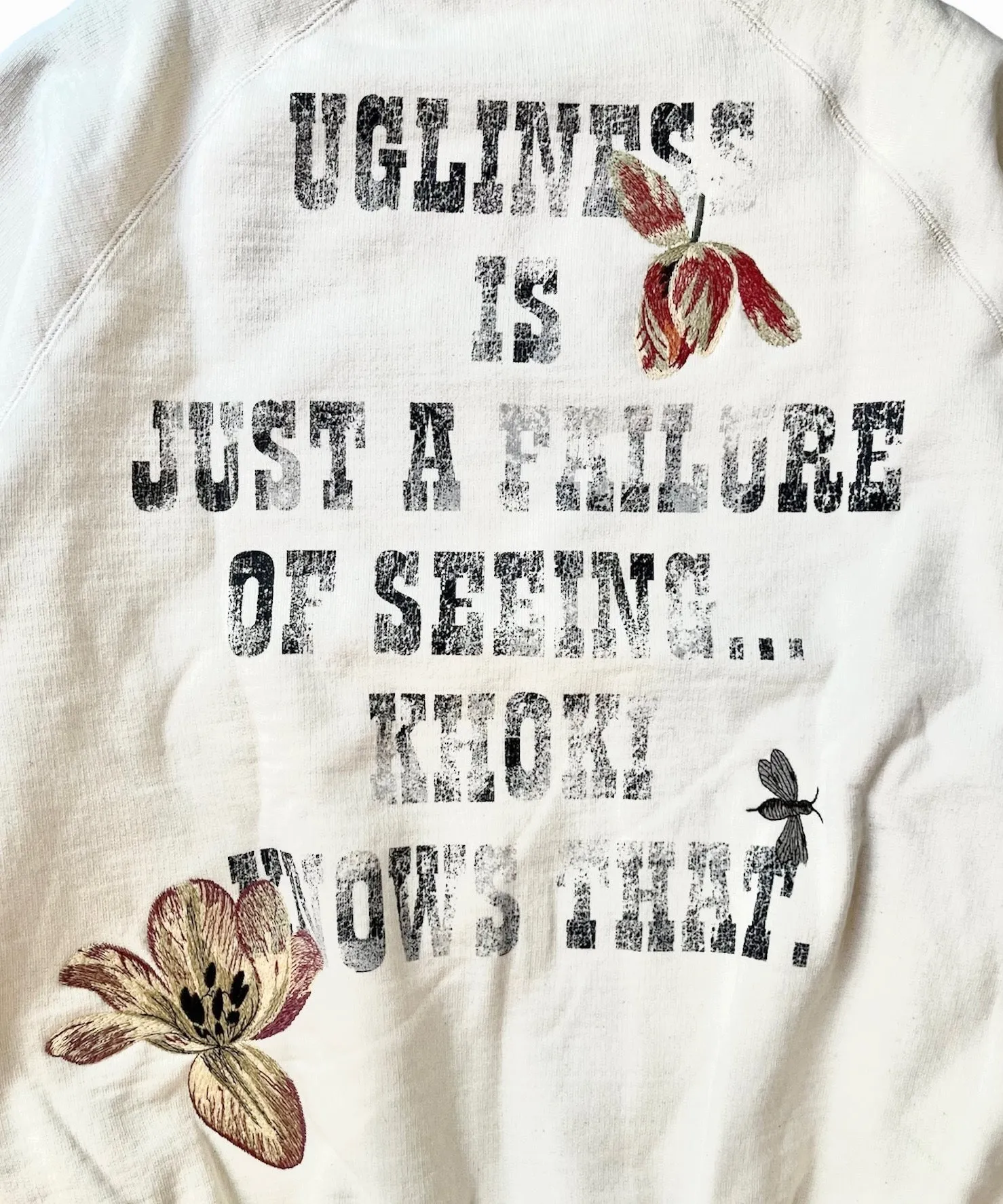 Vintage finished sweatshirt "OATMEAL"
