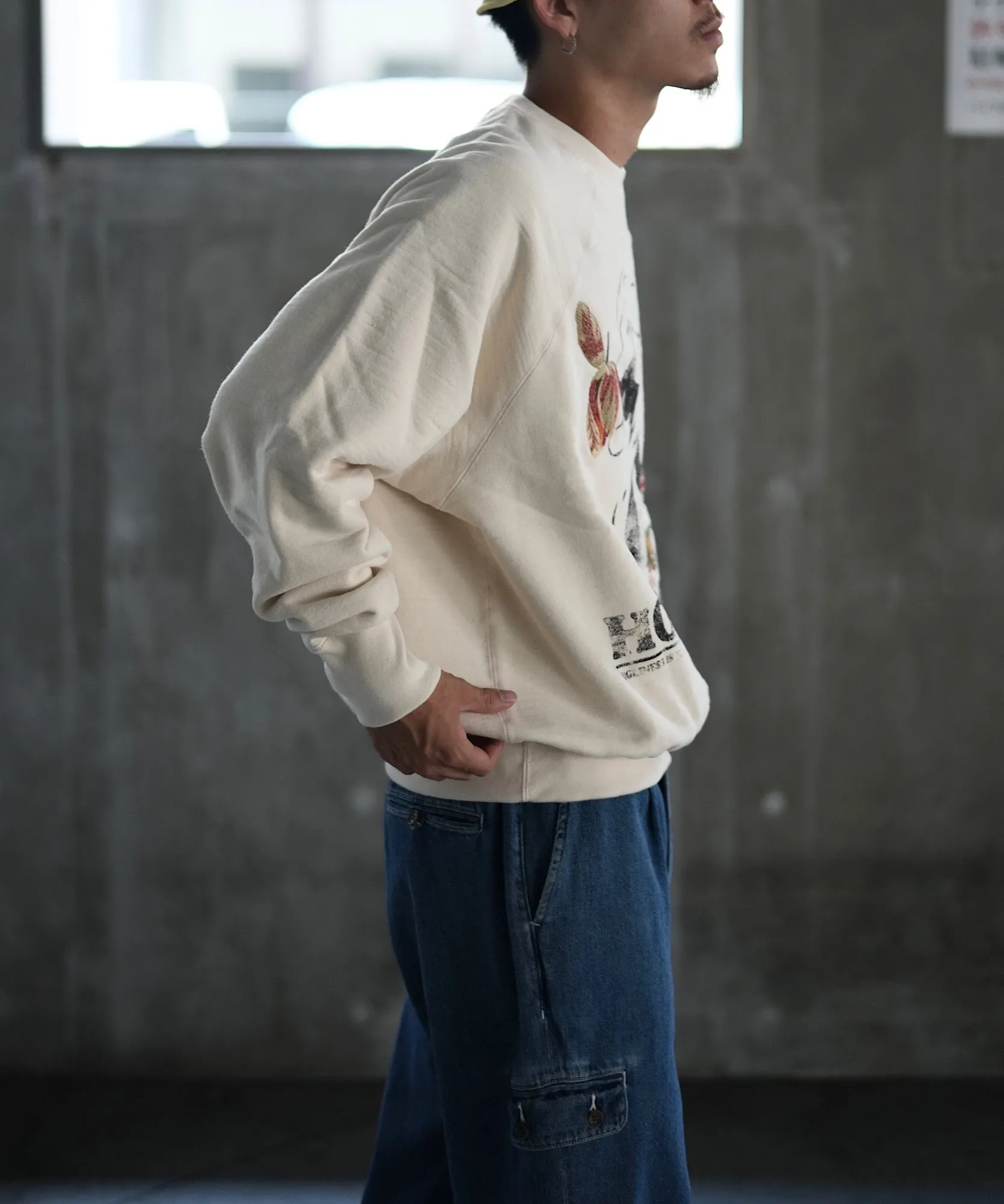 Vintage finished sweatshirt "OATMEAL"