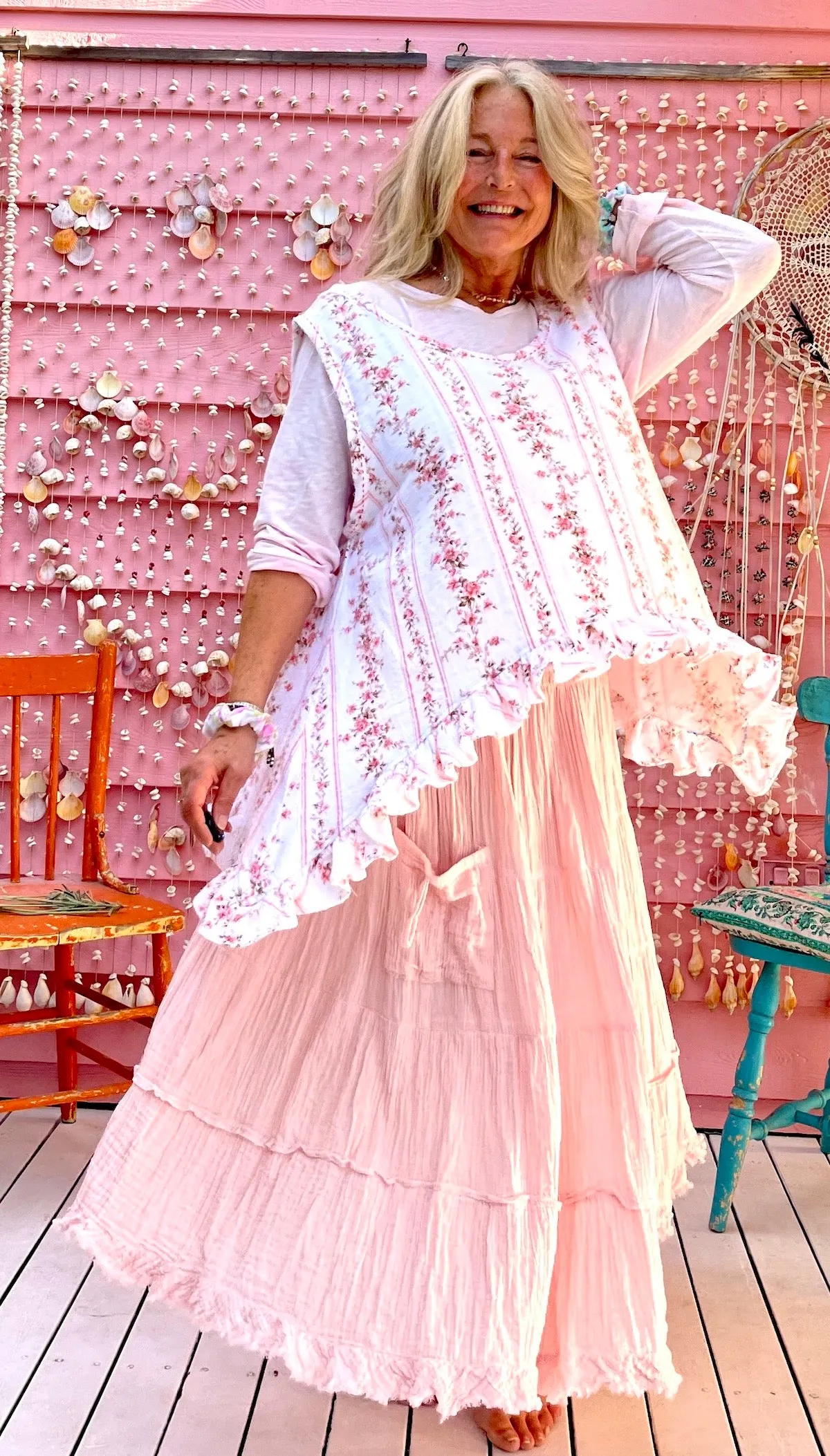 Vintage Flannie Gypsy Moon Top