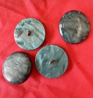 Vintage Green Marbled Resin Shank Buttons 4 x 25mm Vintage Green Marbled Resin Shank Buttons 4 x 25mm