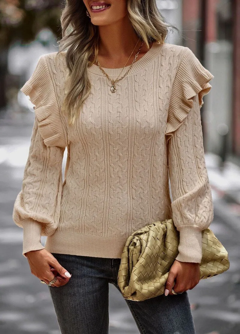 Vintage Twist Knit Sweater Pullover