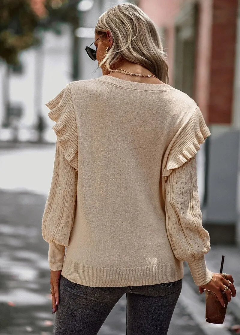 Vintage Twist Knit Sweater Pullover