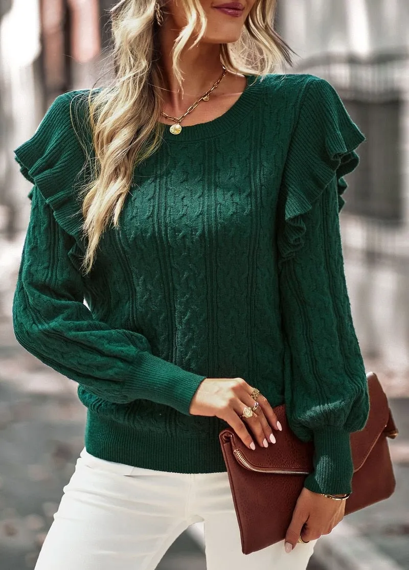 Vintage Twist Knit Sweater Pullover