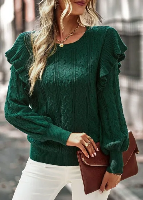 Vintage Twist Knit Sweater Pullover