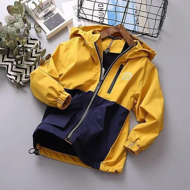 Winter Boys Girls Kids Outerwear Warm Coral Fleece Waterproof Windbreaker Coats Active Baby Children Jackets